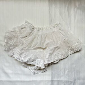 Aerie White Ruffled Skirt